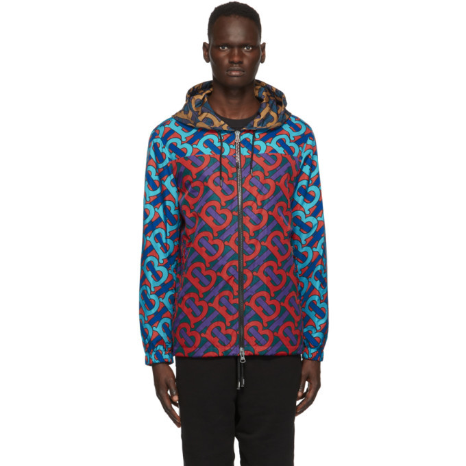 Burberry Blue and Red ECONYL® Ainthorpe Jacket Burberry