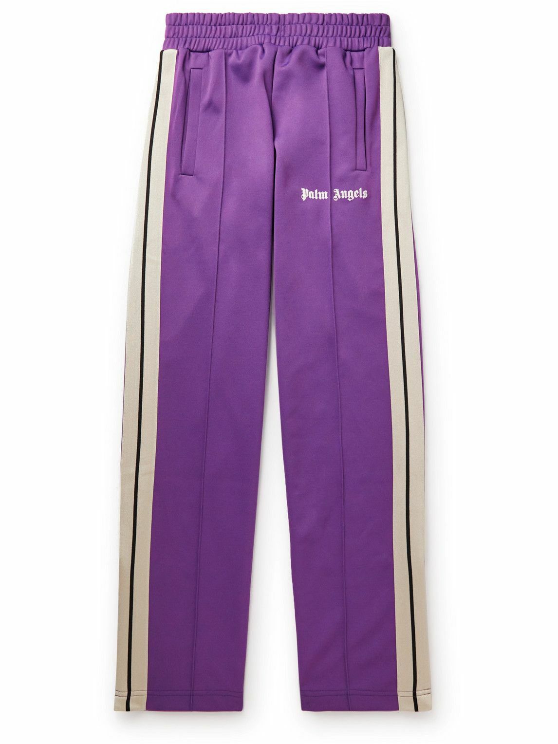 Palm Angels - Striped Tech-Jersey Track Pants - Purple Palm Angels