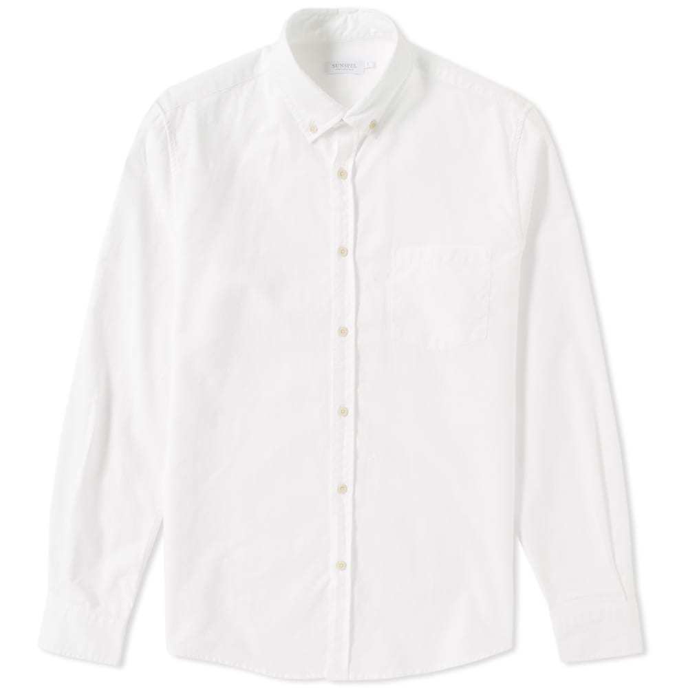 Sunspel Button Down Oxford Shirt White Sunspel