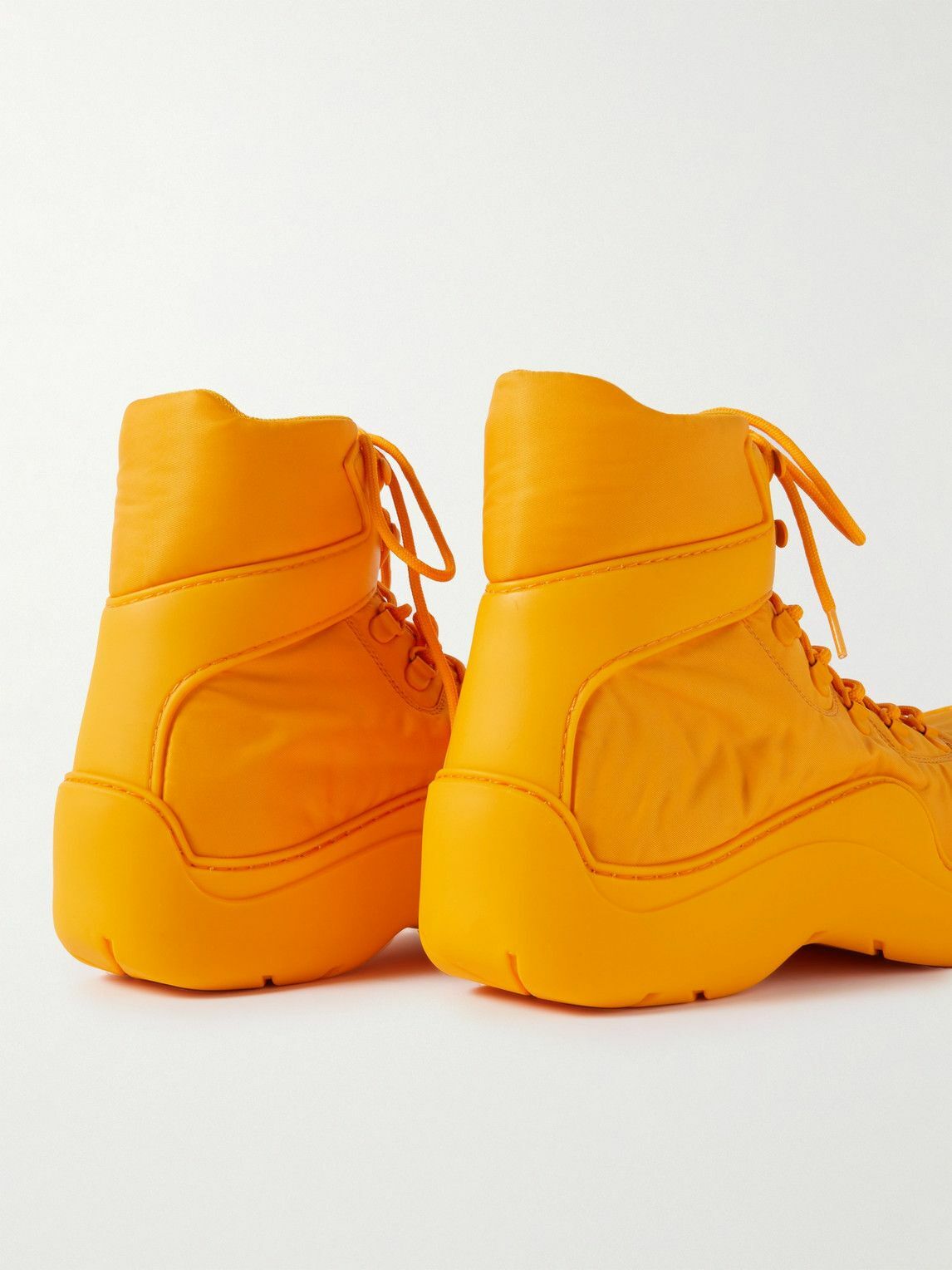 Bottega Veneta - Rubber-Trimmed Nylon Hiking Boots - Orange Bottega Veneta