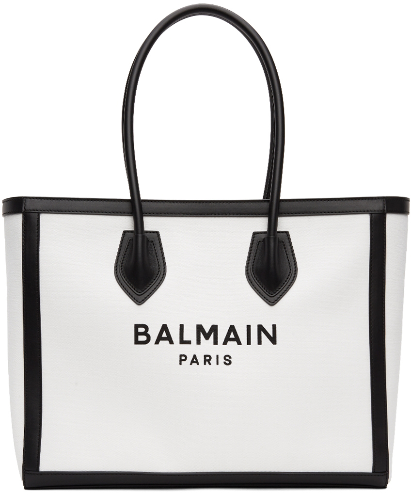 Balmain Black & White B-Army 42 Tote Balmain