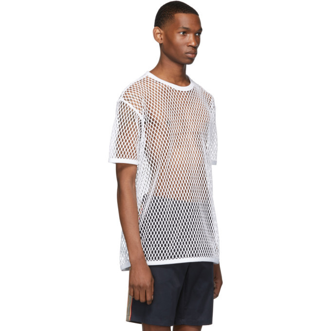 Burberry White Net T-Shirt Burberry