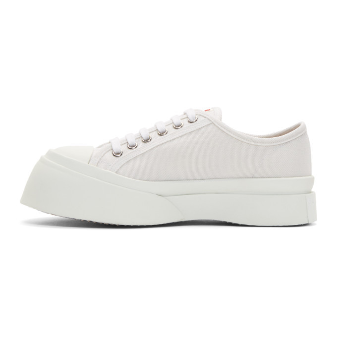platform white canvas sneakers