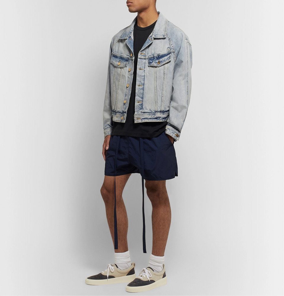 Distressed Denim Trucker Jacket 