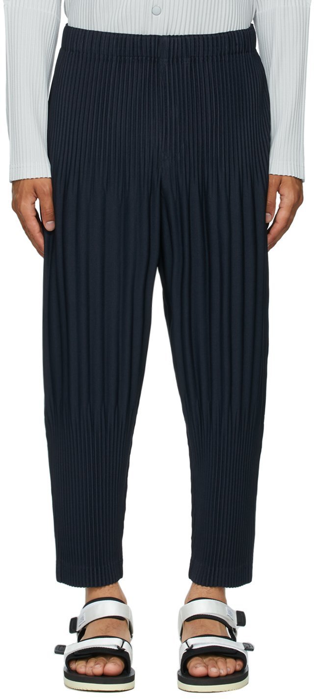 Homme Plissé Issey Miyake Navy Basics Trousers Homme Plisse Issey