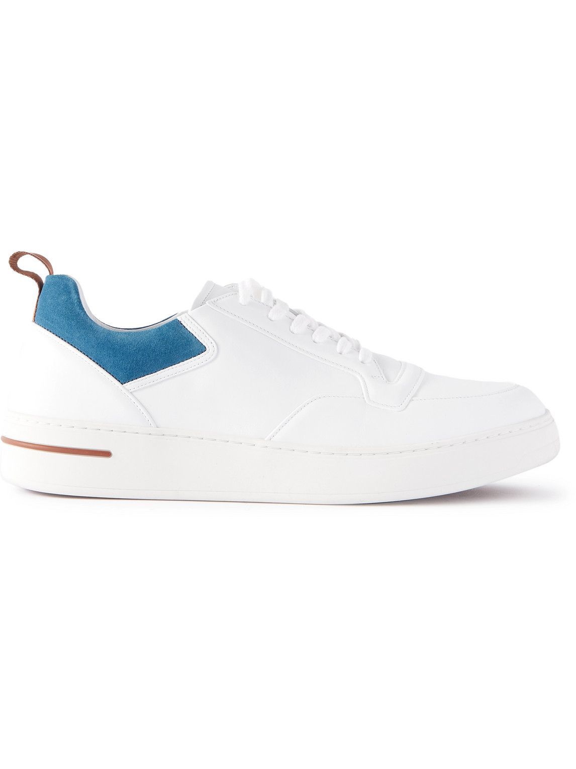 Loro Piana - Newport Suede-Trimmed Leather Sneakers - White Loro Piana