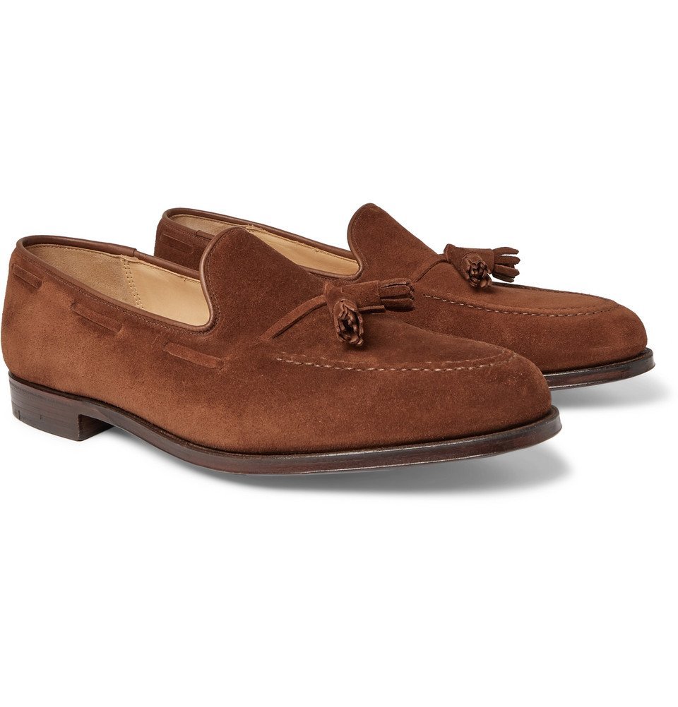 George Cleverley - Gabriel Suede Tasselled Loafers - Tan George Cleverley