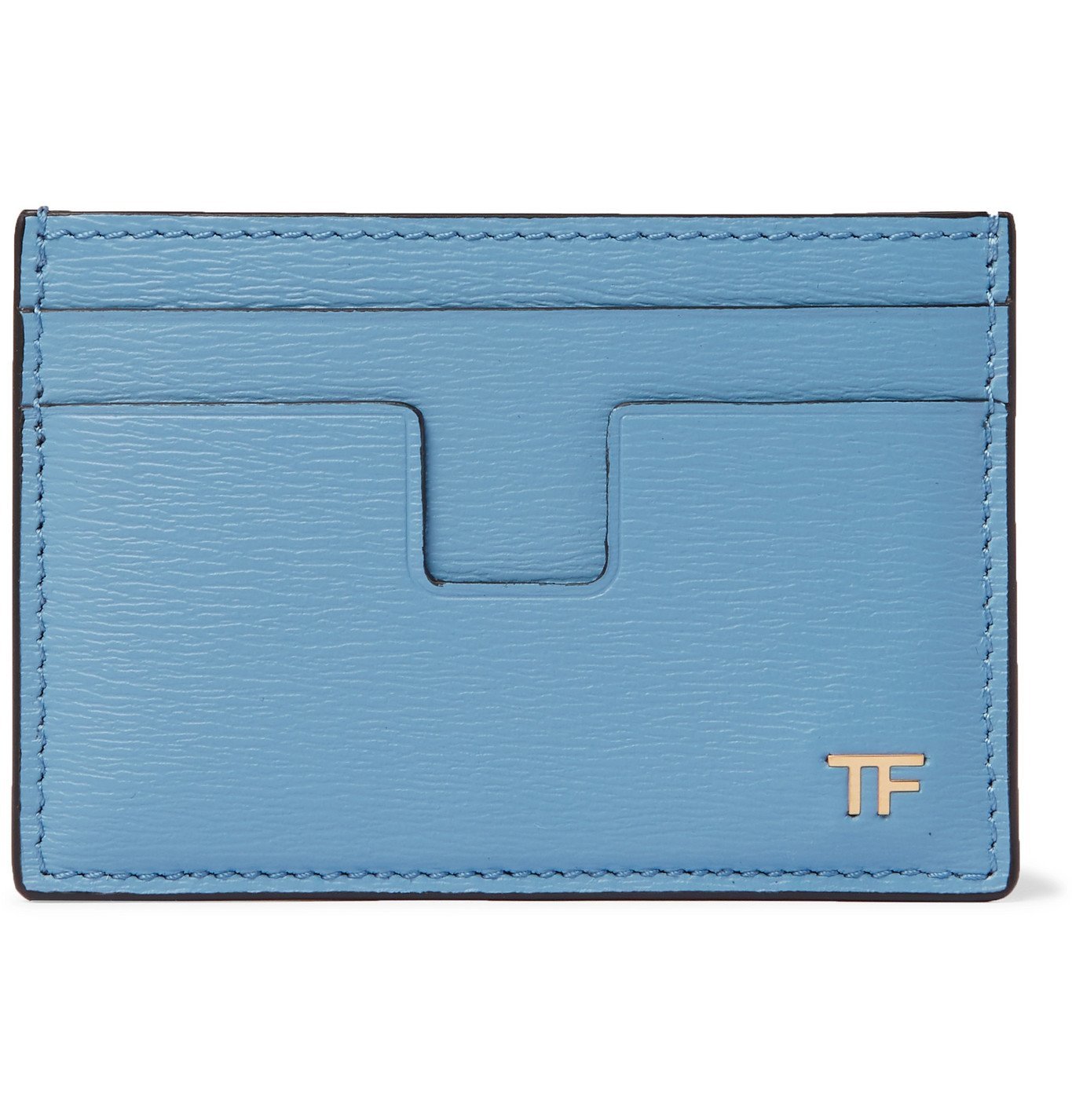 TOM FORD - Textured-Leather Cardholder - Blue TOM FORD