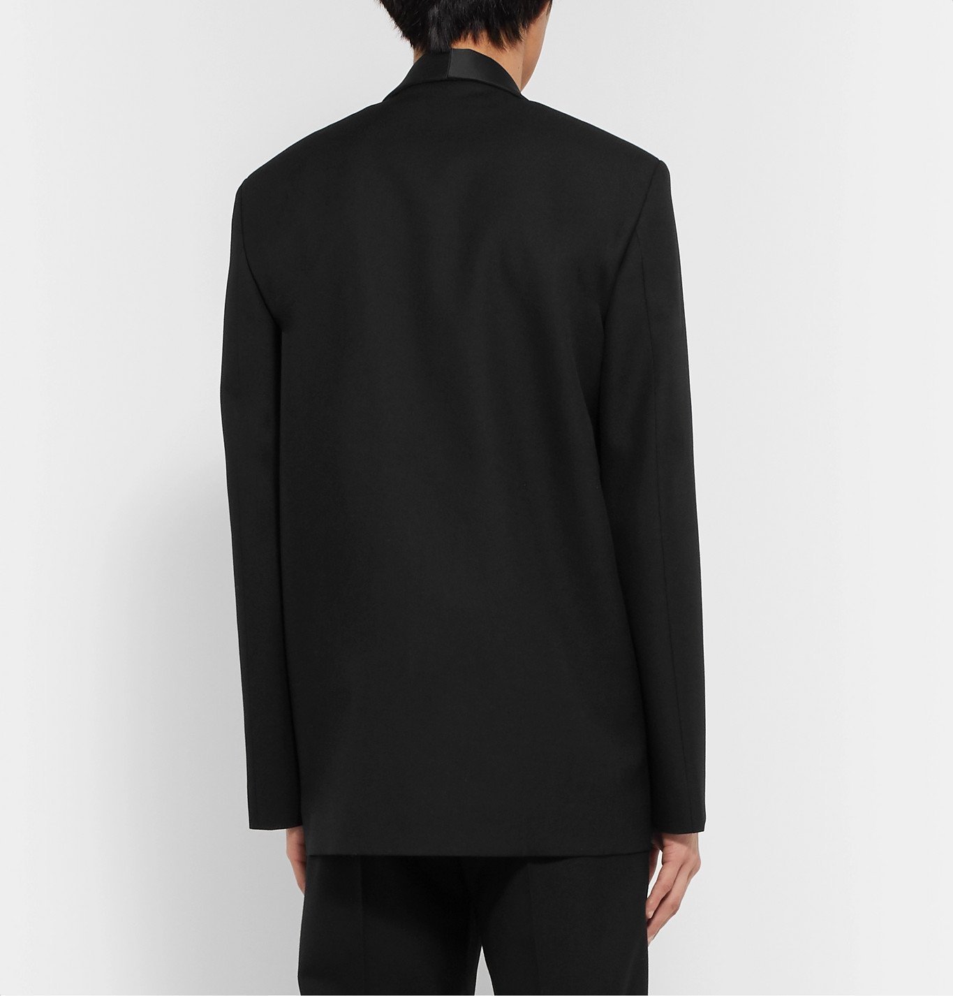 Balenciaga - Shawl-Collar Satin-Trimmed Wool-Twill Tuxedo Jacket ...