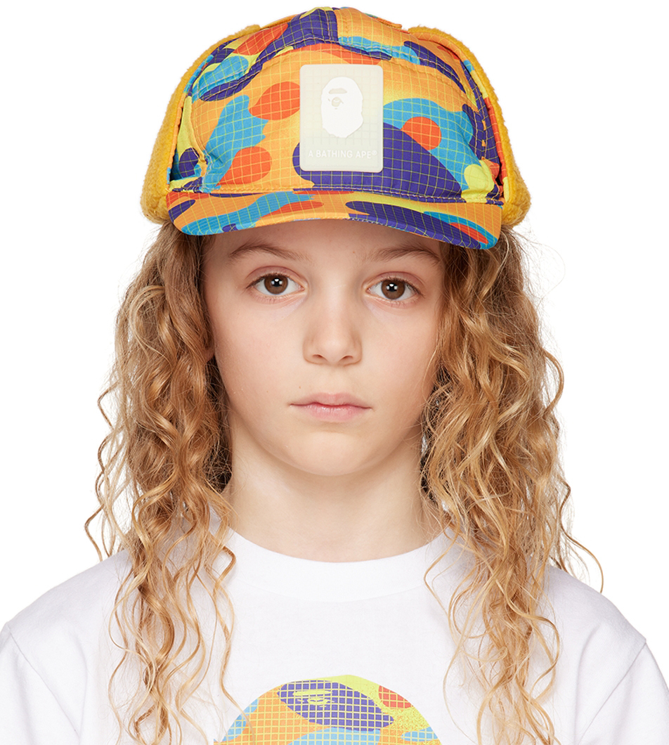 BAPE Kids Multicolor Camo Cap A Bathing Ape