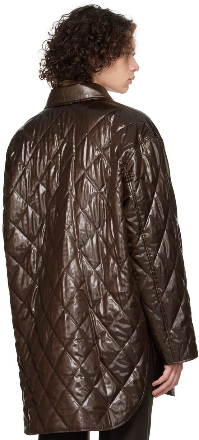 System Brown Quilted Jacket System