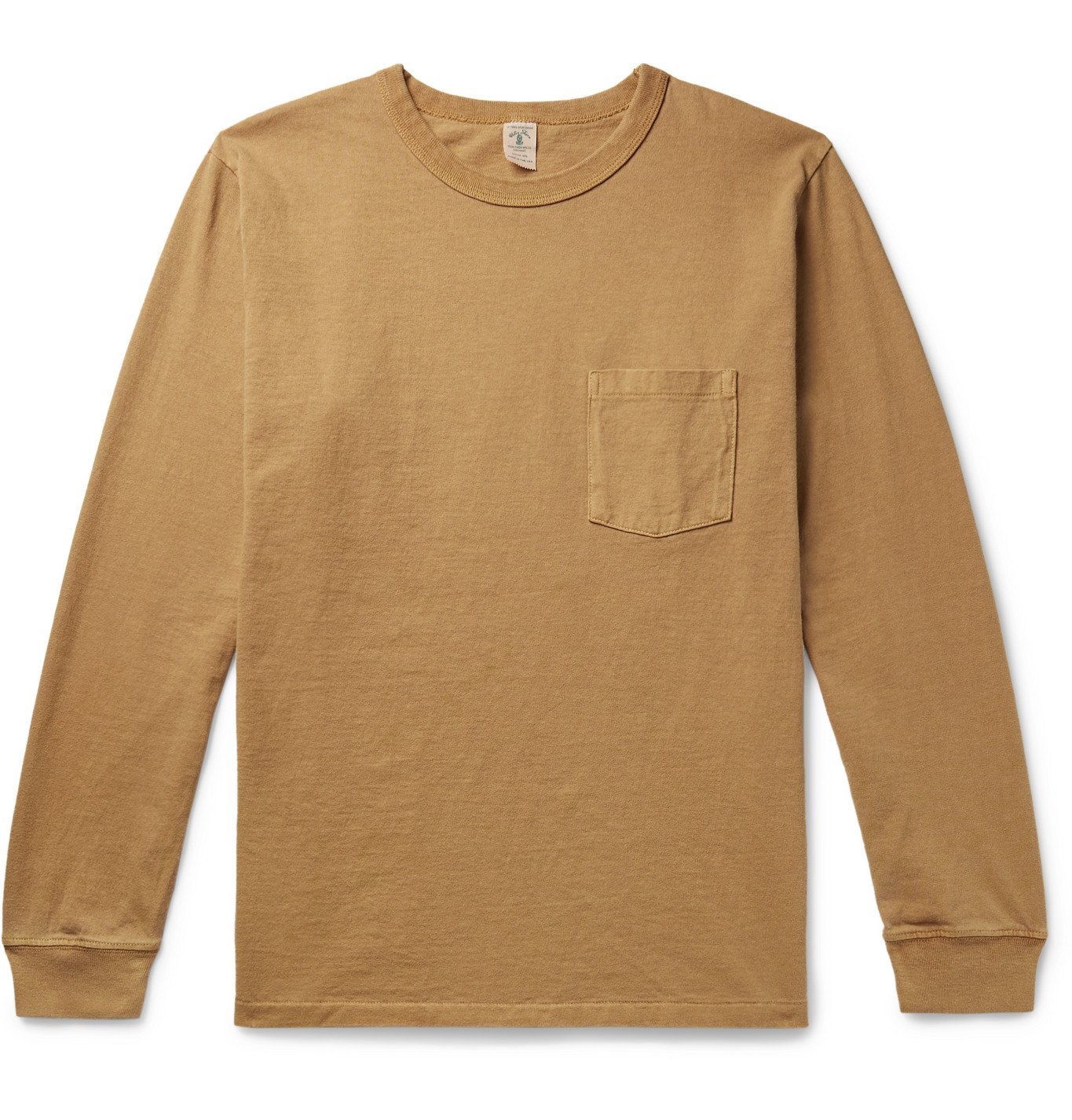 Printed Cotton Jersey Top Golden Brown