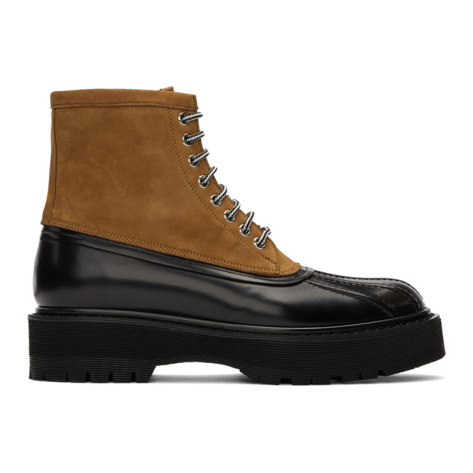 Givenchy Brown and Black Camden Boots 