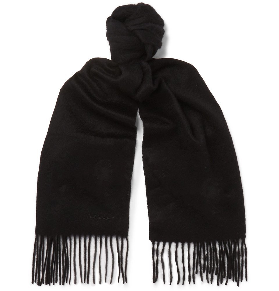 Paul Smith - Fringed Cashmere Scarf - Men - Black Paul Smith