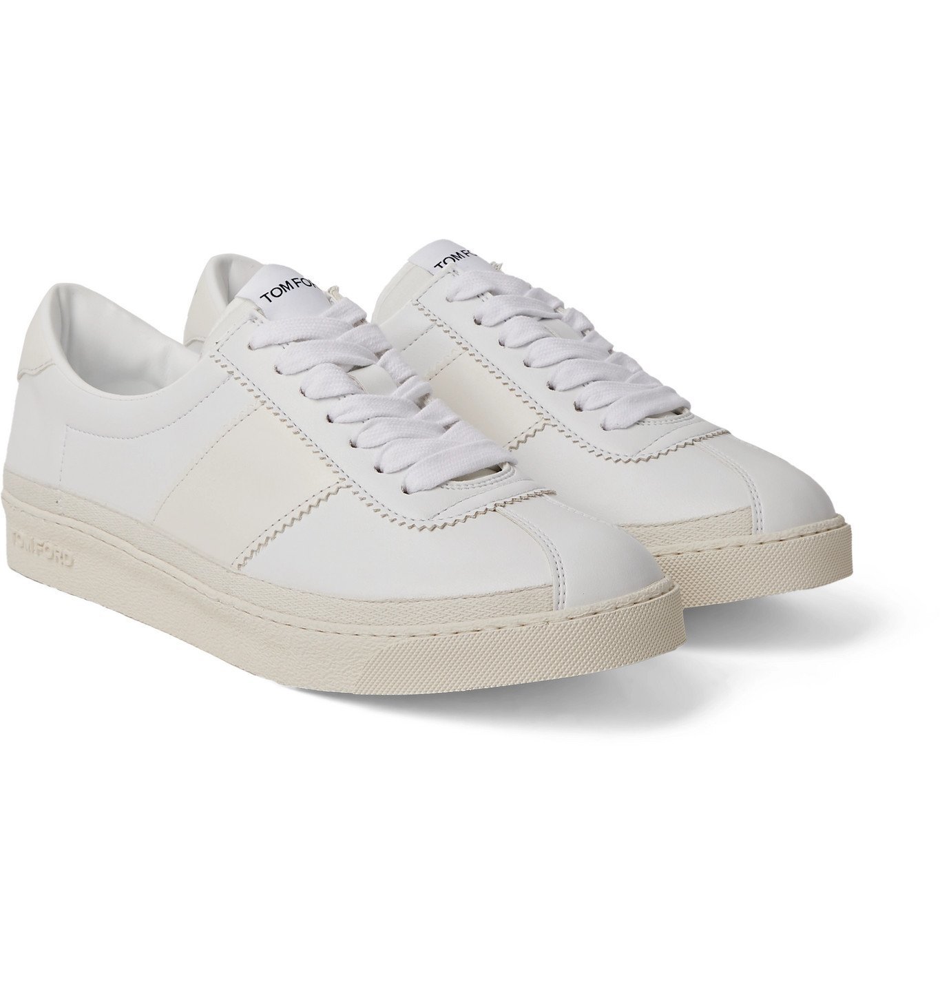 TOM FORD - Bannister Leather Sneakers - White TOM FORD