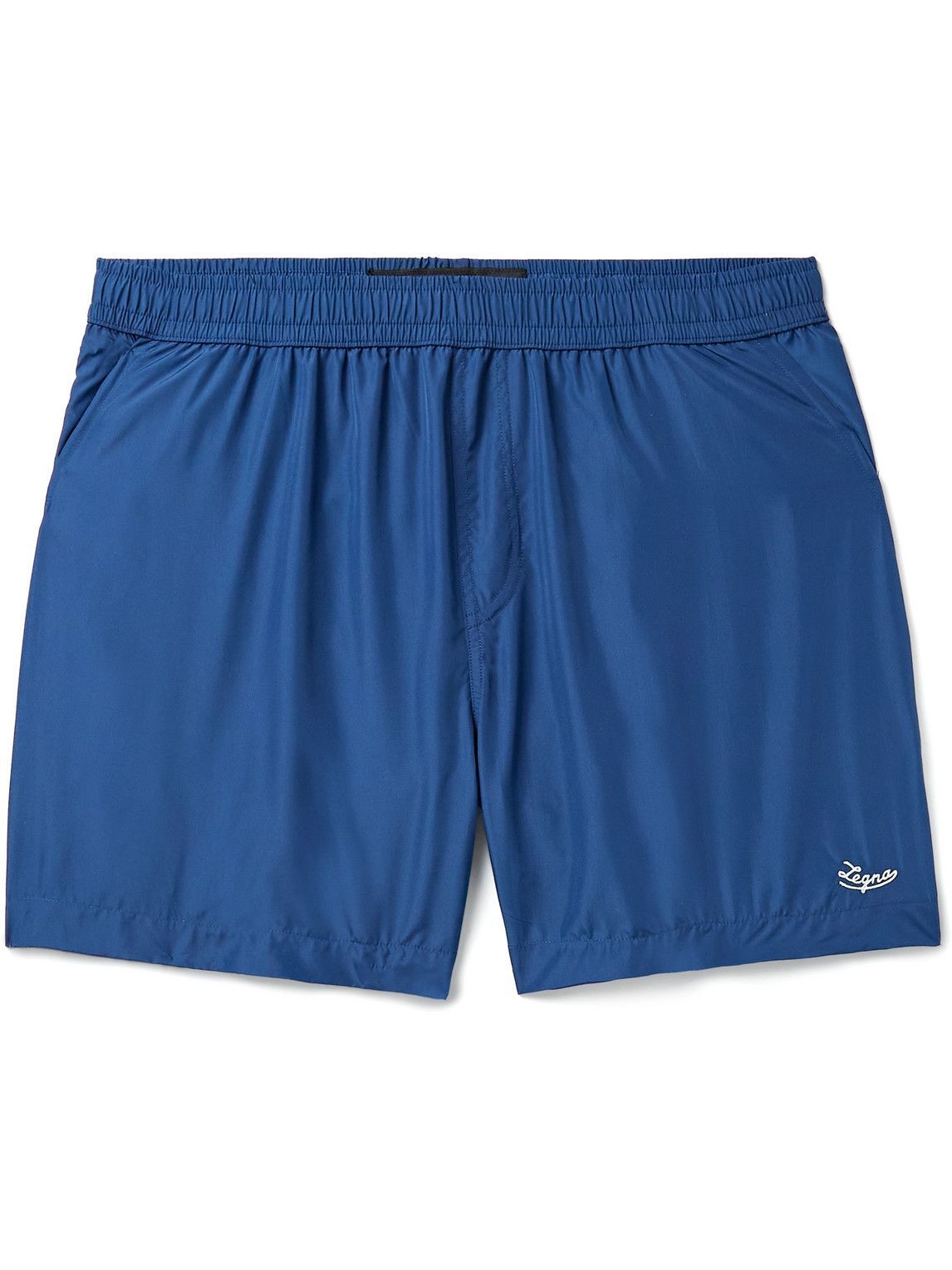 Zegna - Slim-Fit Mid-Length Swim Shorts - Blue
