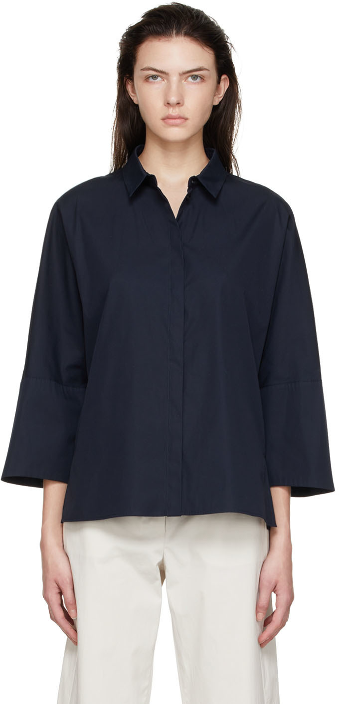 S Max Mara Navy Valery Shirt S Max Mara