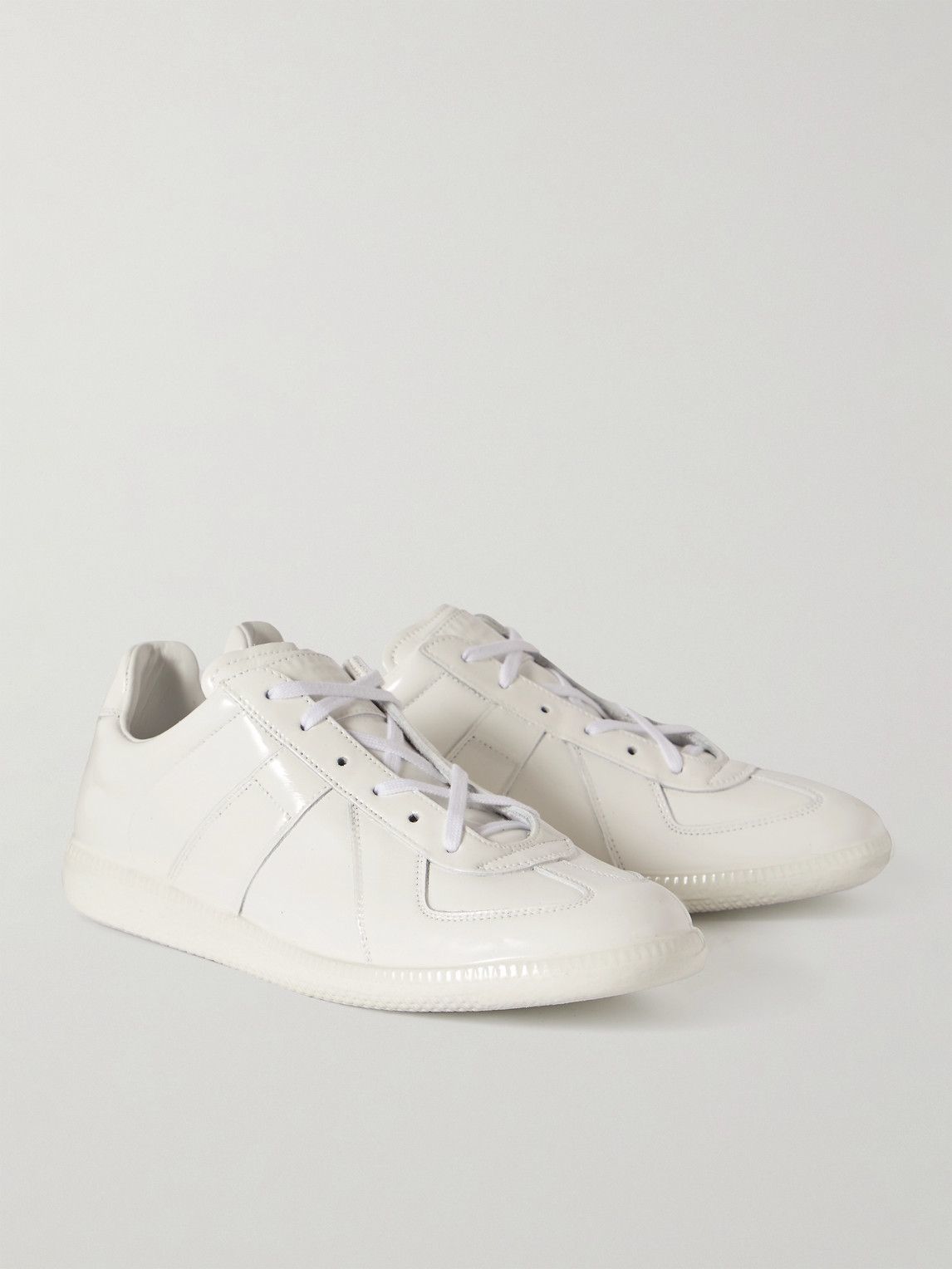 Maison Margiela - Replica Patent-Leather Sneakers - White Maison Margiela