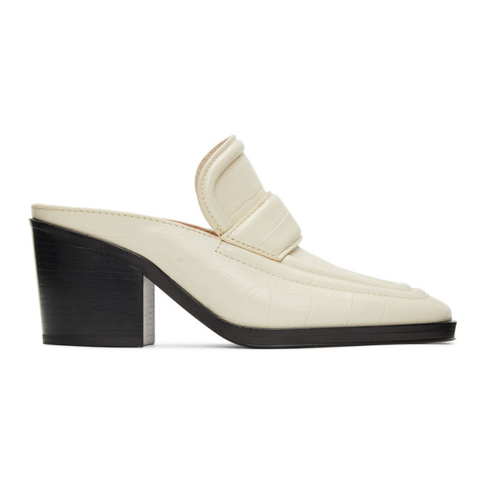 white croc heels