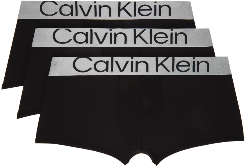 Calvin Klein Underwear ThreePack Black Reconsidered Steel Micro Boxers