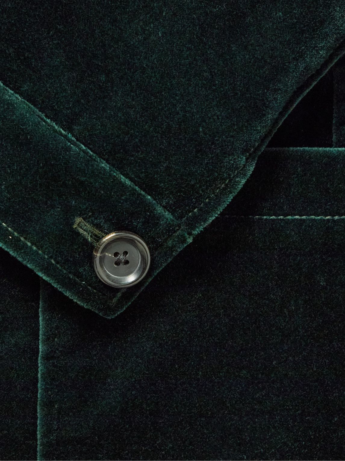 Oliver Spencer - Finsbury Slim-Fit Cotton-Velvet Suit Jacket - Green