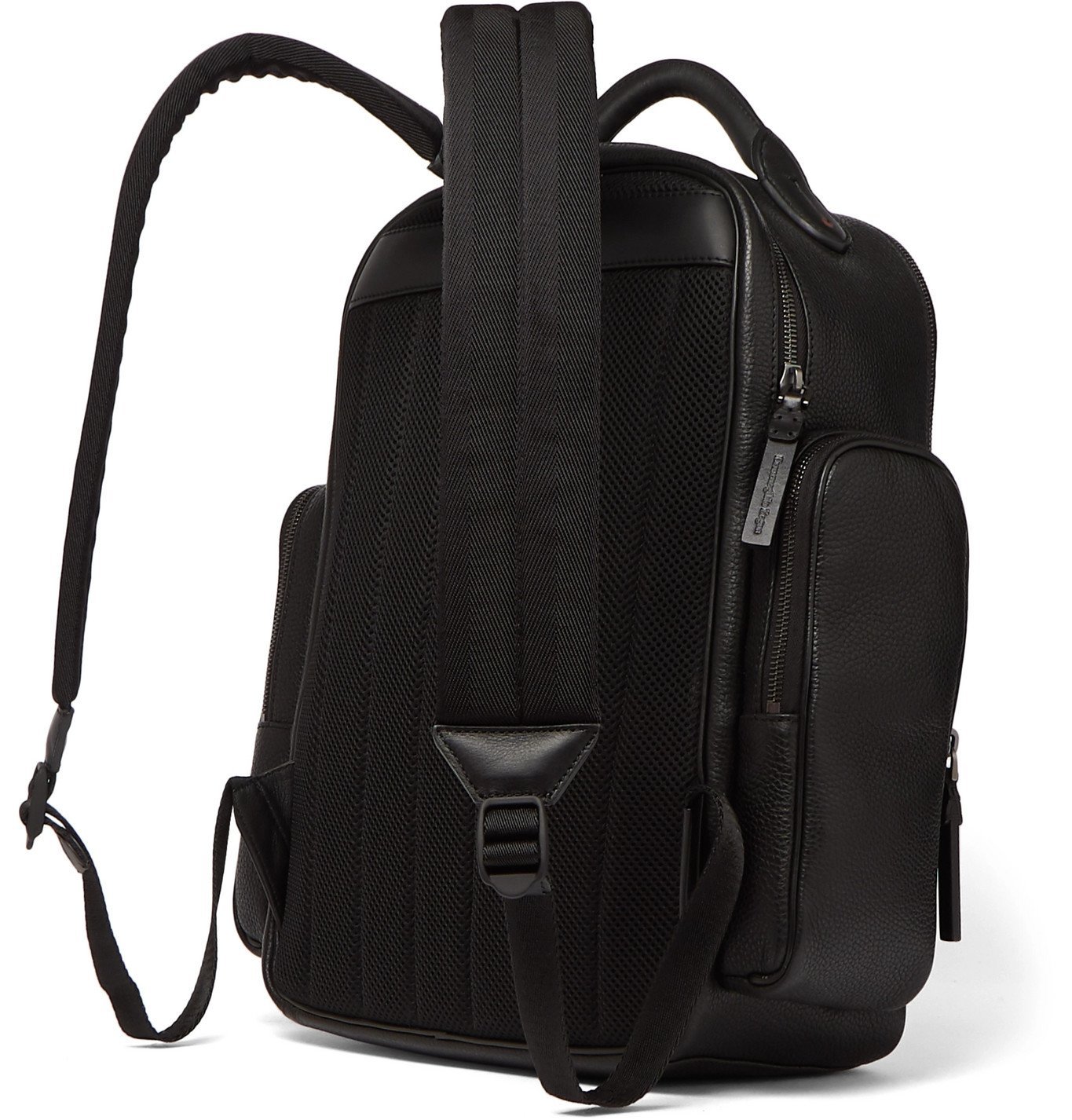 Ermenegildo Zegna - Blazer Full-Grain Leather Backpack - Black ...