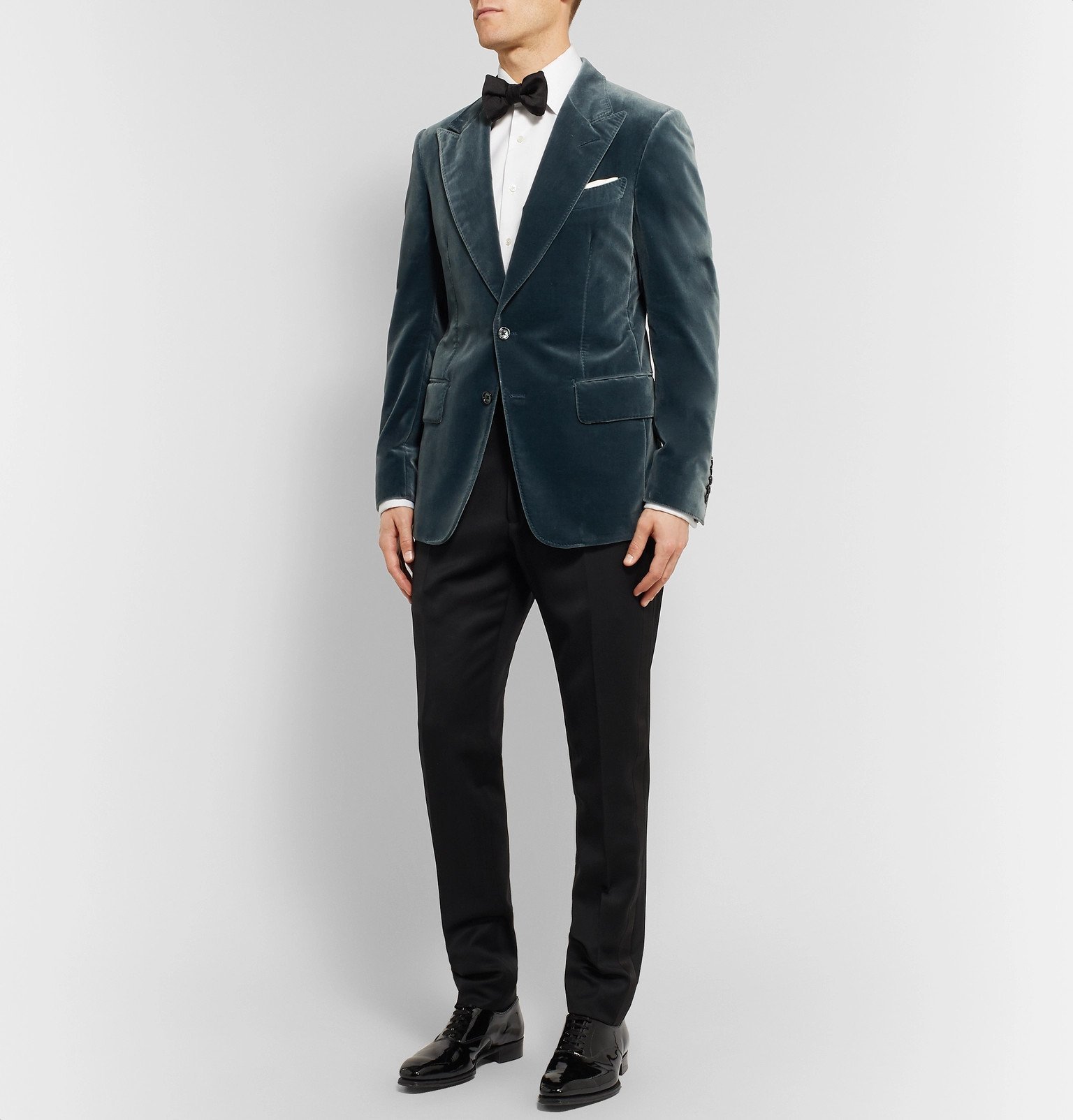 TOM FORD - Shelton Teal Slim-Fit Cotton-Velvet Tuxedo Jacket - Blue TOM FORD