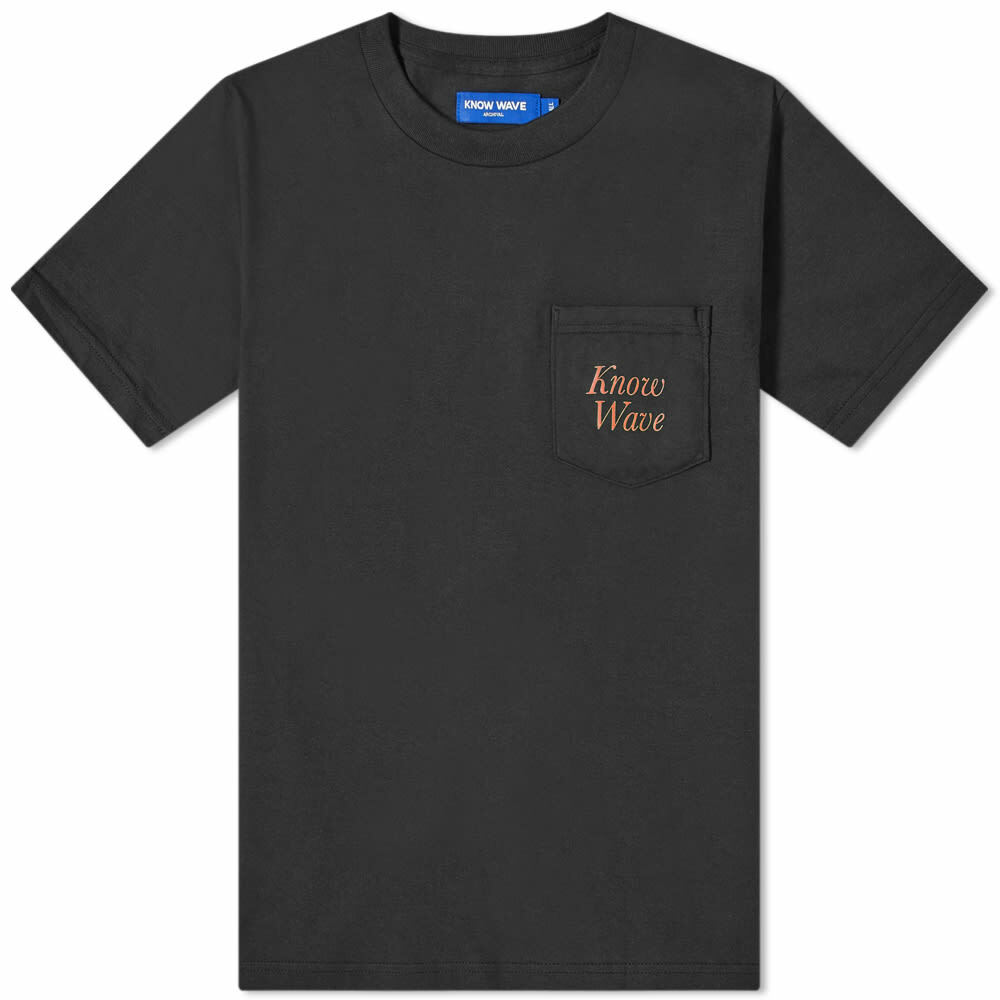 Know Wave Men's Serif Pocket TShirt in Black Know Wave