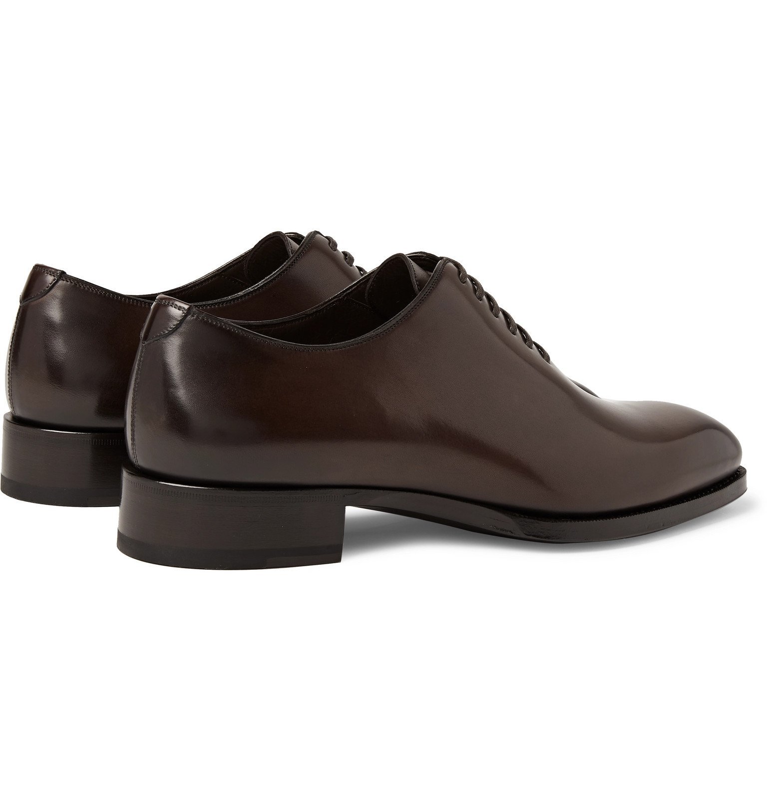 TOM FORD - Elkan Whole-Cut Polished-Leather Oxford Shoes - Brown TOM FORD