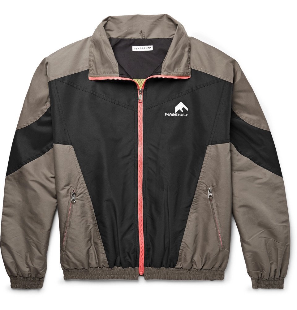 Flagstuff - Logo-Embroidered Colour-Block Shell Track Jacket - Men 