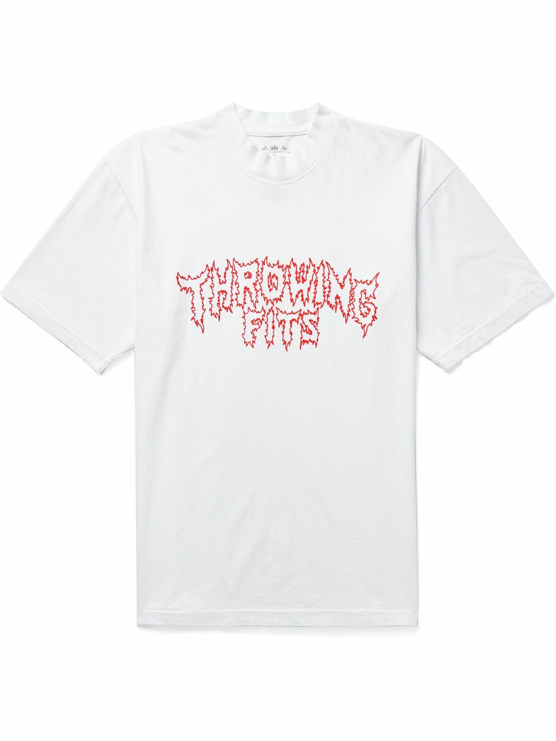 Throwing Fits - Logo-Print Cotton-Jersey T-Shirt - White