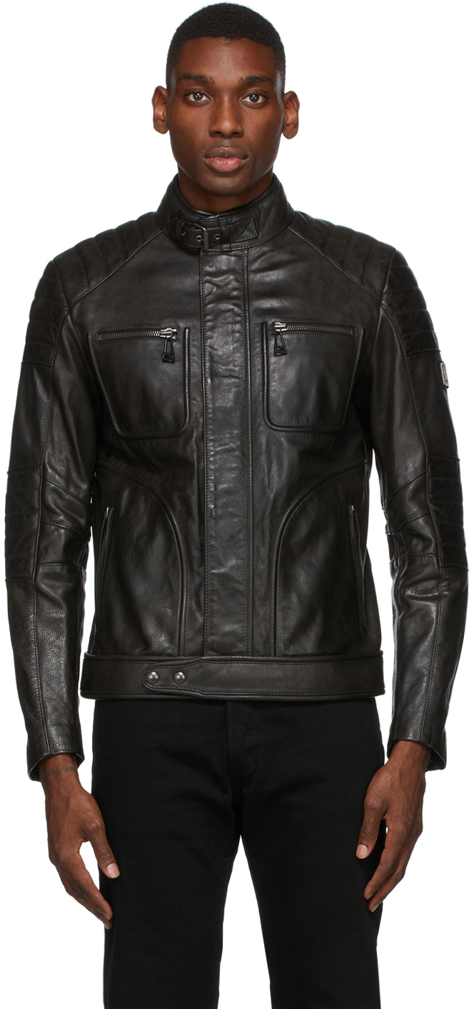 Belstaff Black Leather Weybridge 2.0 Jacket Belstaff