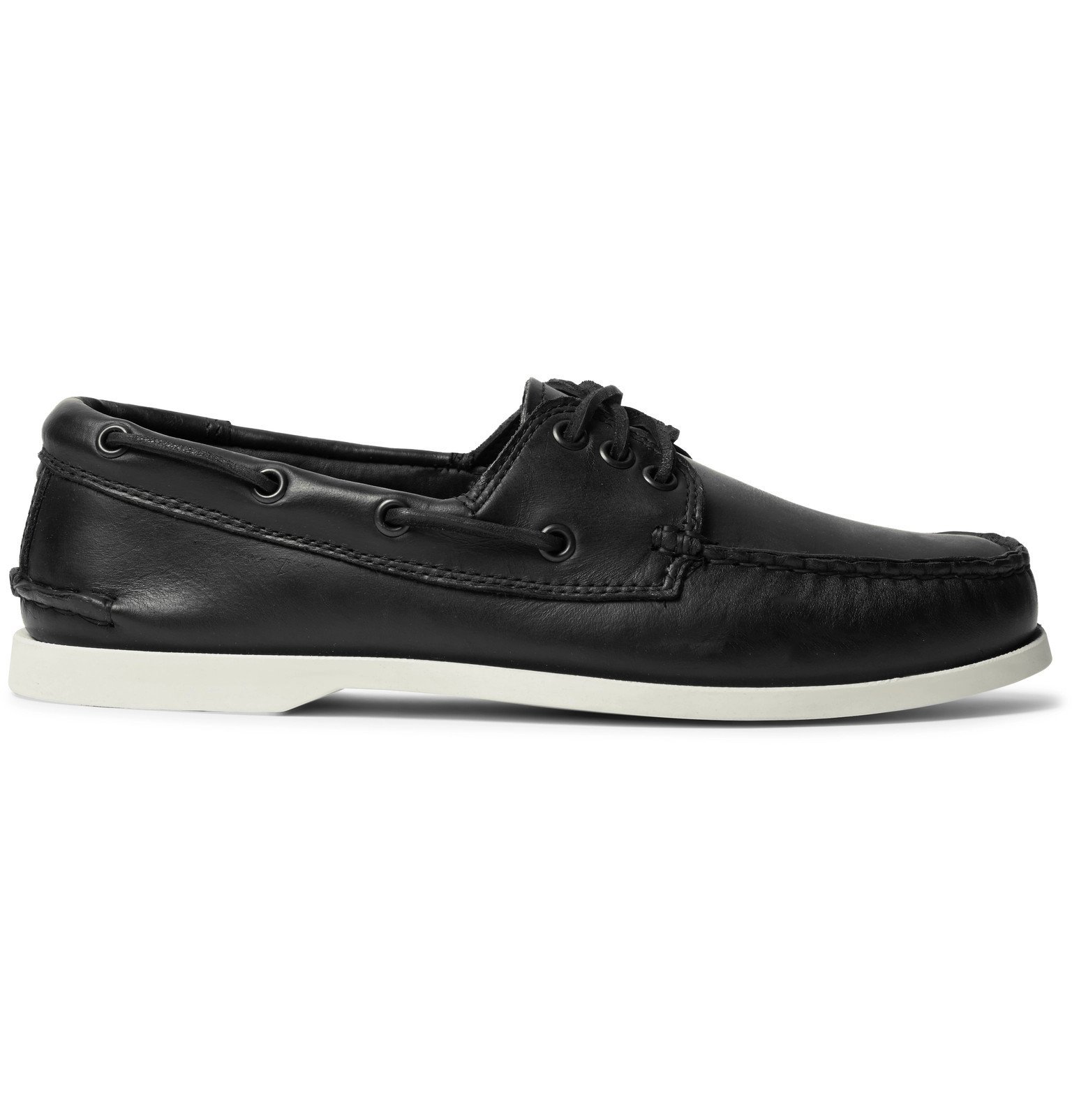 Quoddy Downeast Leather Boat Shoes Black Quoddy