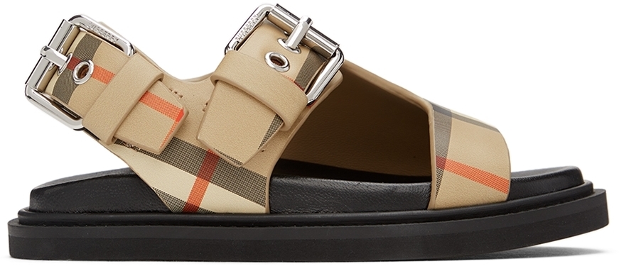 Photo: Burberry Baby Beige Check Sandals