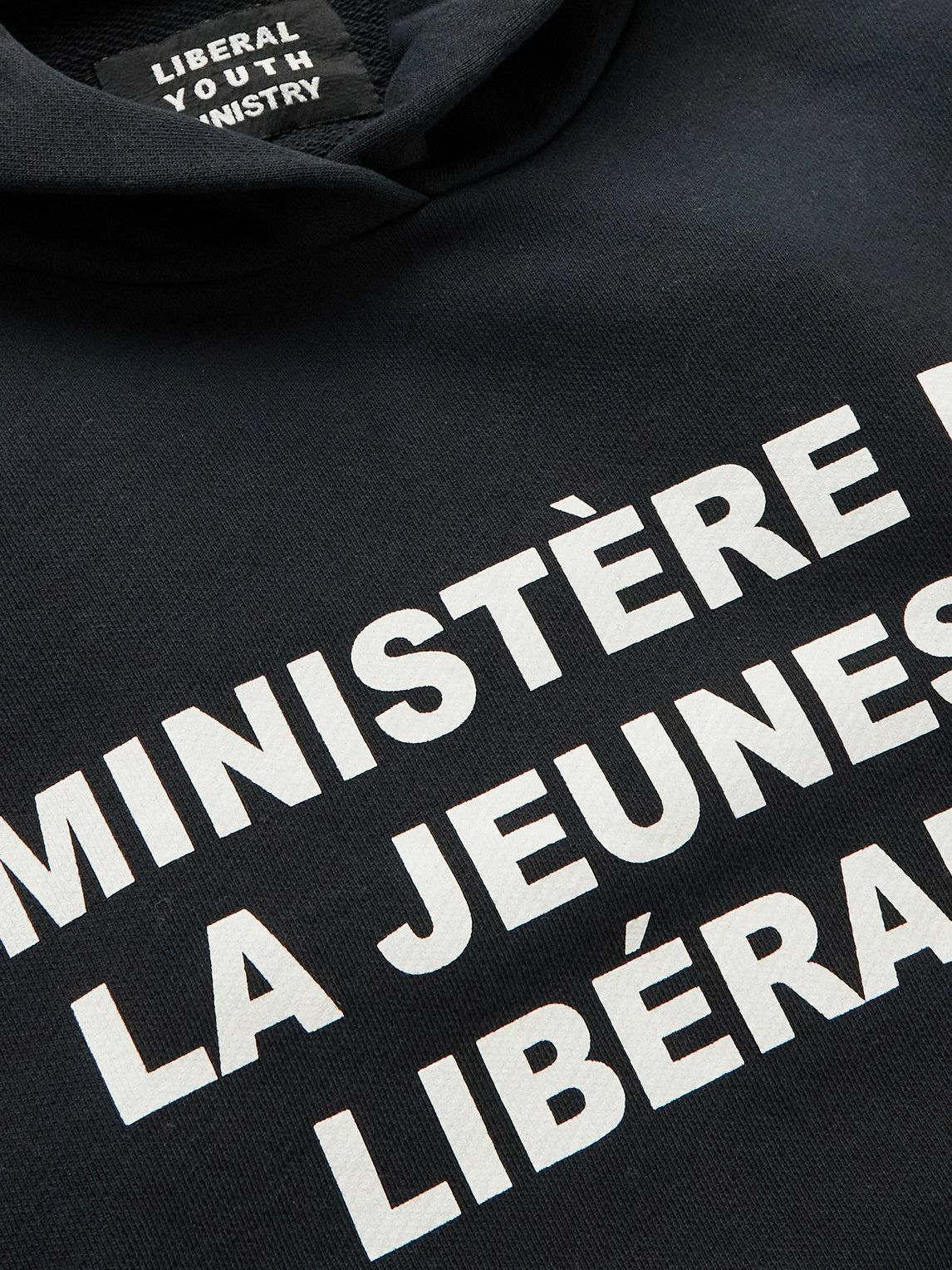 Liberal Youth Ministry LogoPrint CottonJersey Hoodie Black