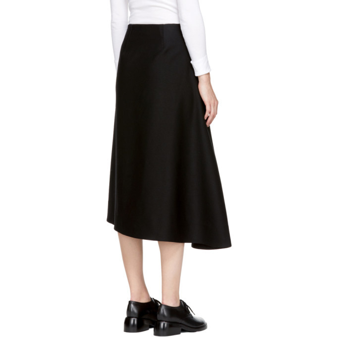 Studio Nicholson Black Wool Kilt Wrap Skirt Studio Nicholson