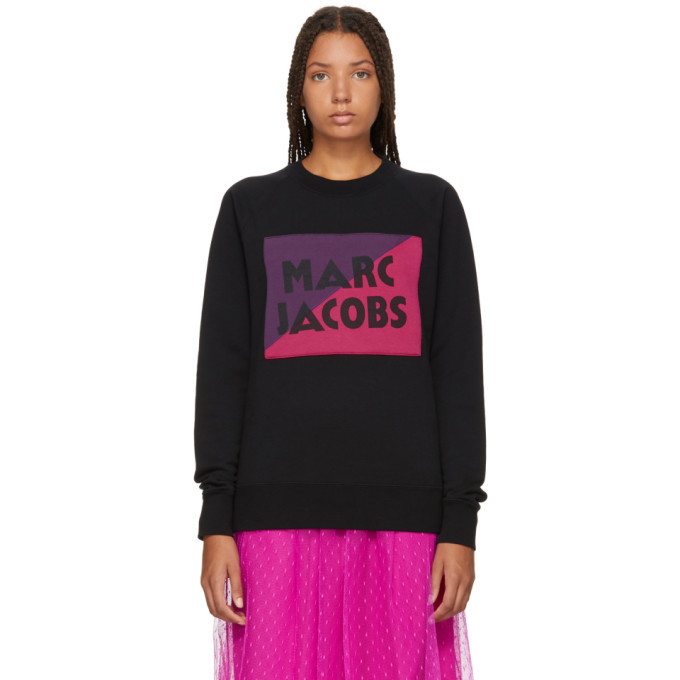 Marc Jacobs Black Raglan Logo Sweatshirt Marc Jacobs