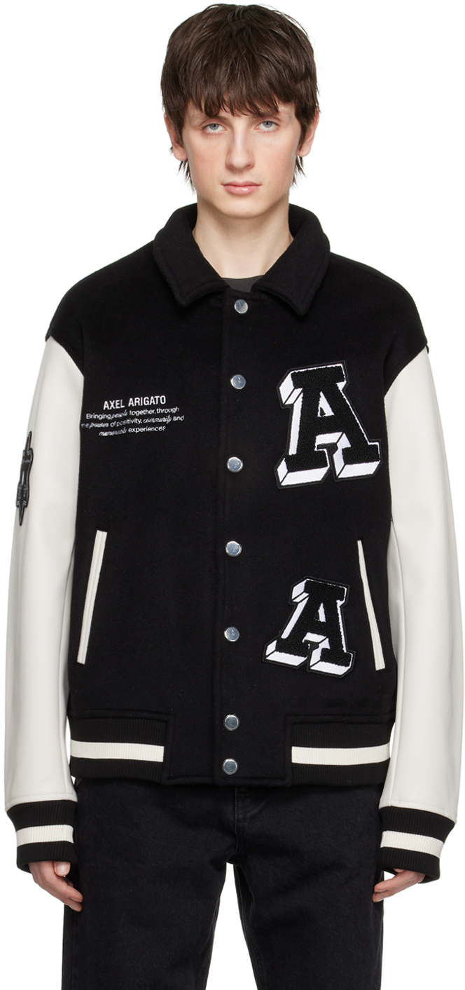 Axel Arigato Black Illusion Varsity Bomber Jacket Axel Arigato