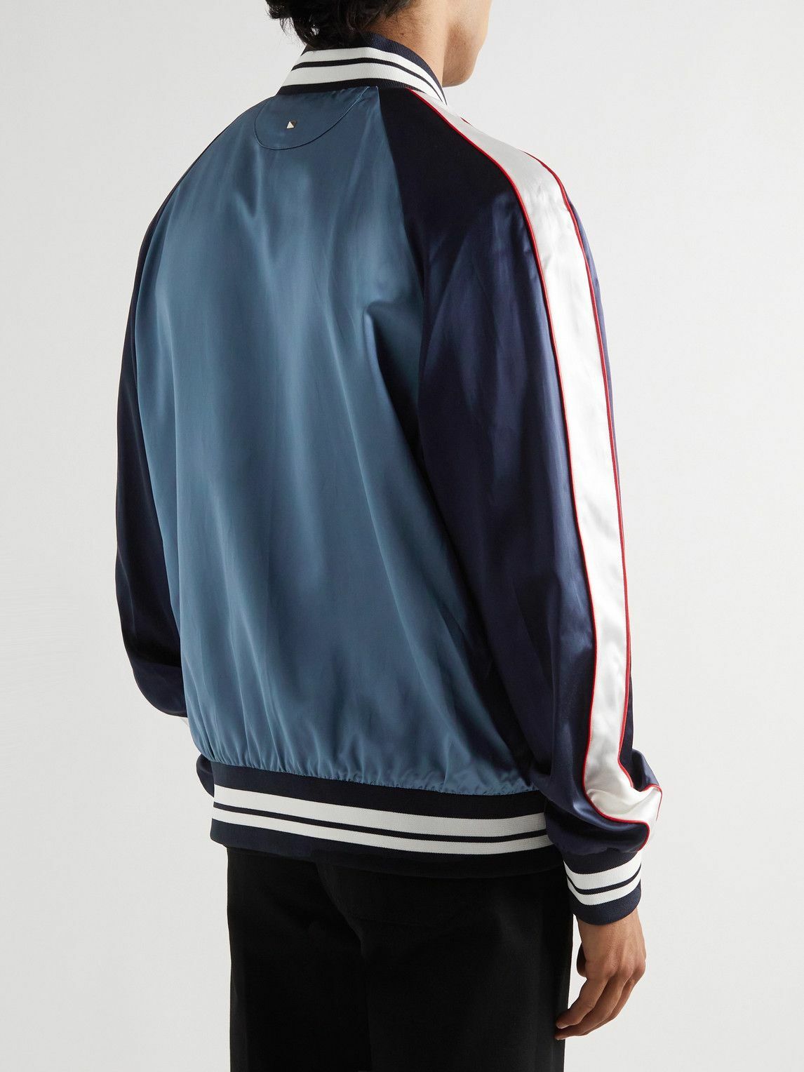 Valentino Blue Silk Bomber