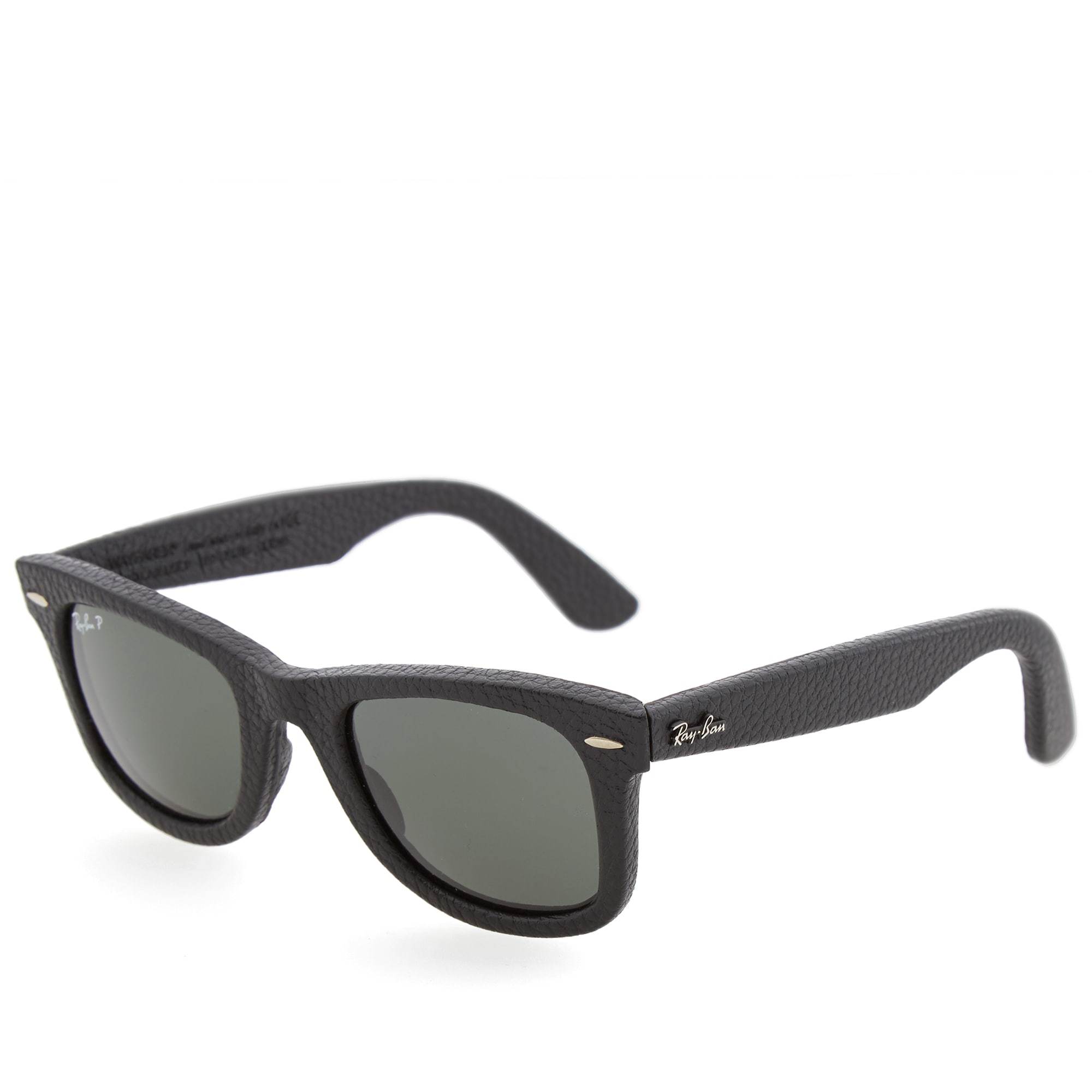 Ray Ban Wayfarer Leather Sunglasses Black Ray Ban