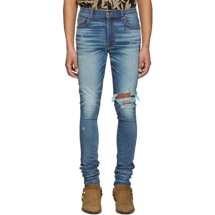 Amiri Indigo Broken Jeans Amiri