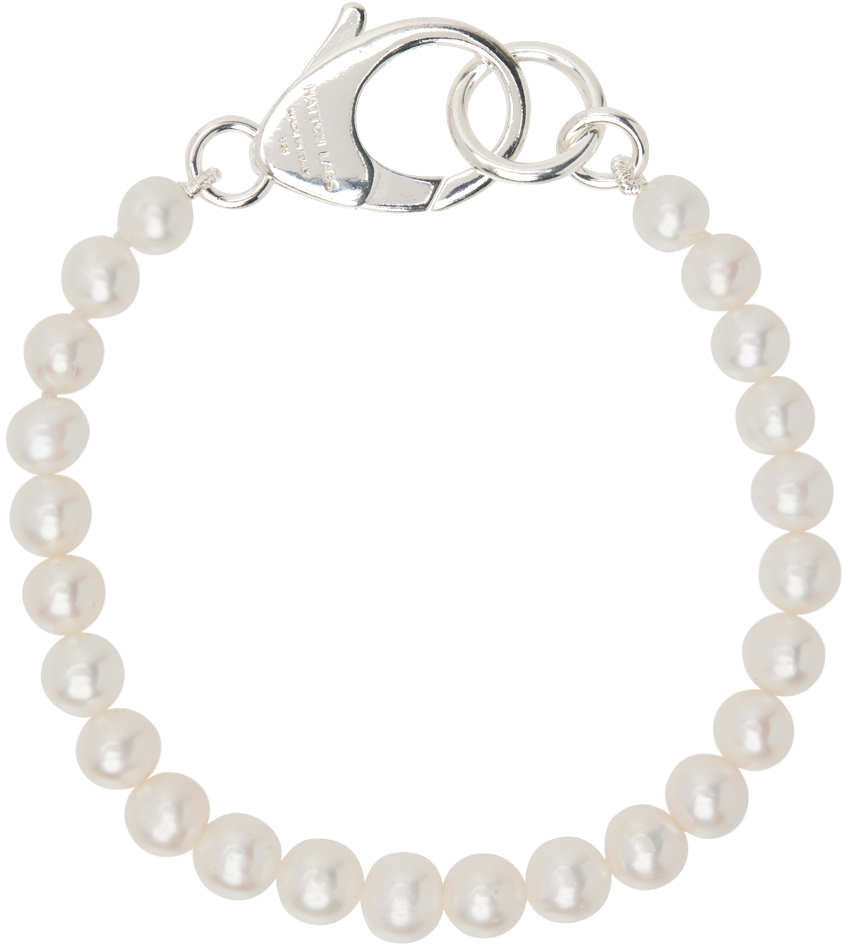 Photo: Hatton Labs Silver & White Classic Pearl Bracelet