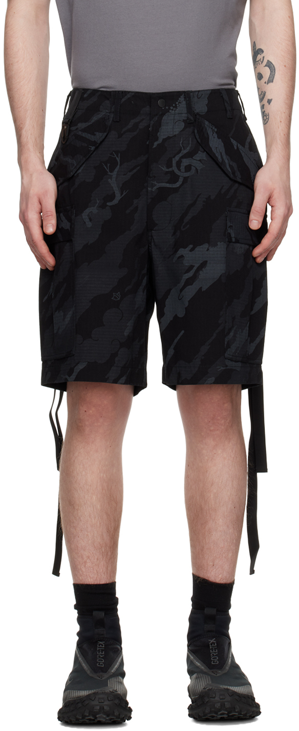 Maharishi Black Cargo Shorts Maharishi