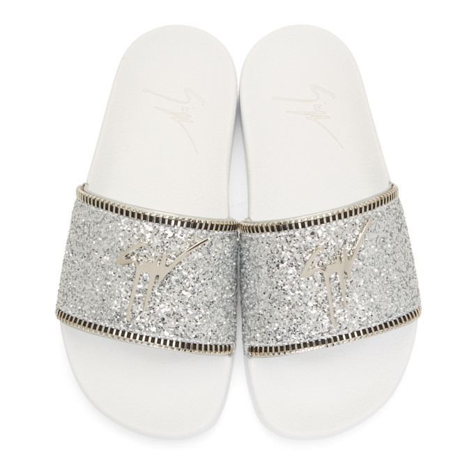 giuseppe zanotti glitter slides