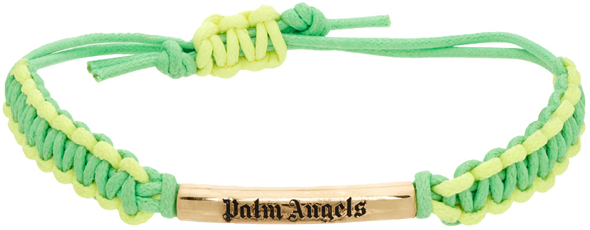 Photo: Palm Angels Green Rope Logo Bracelet