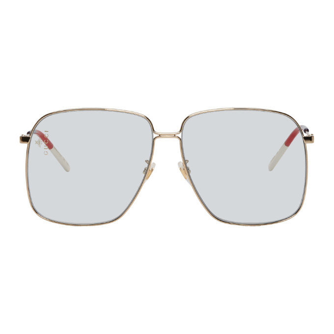 gucci blue square sunglasses