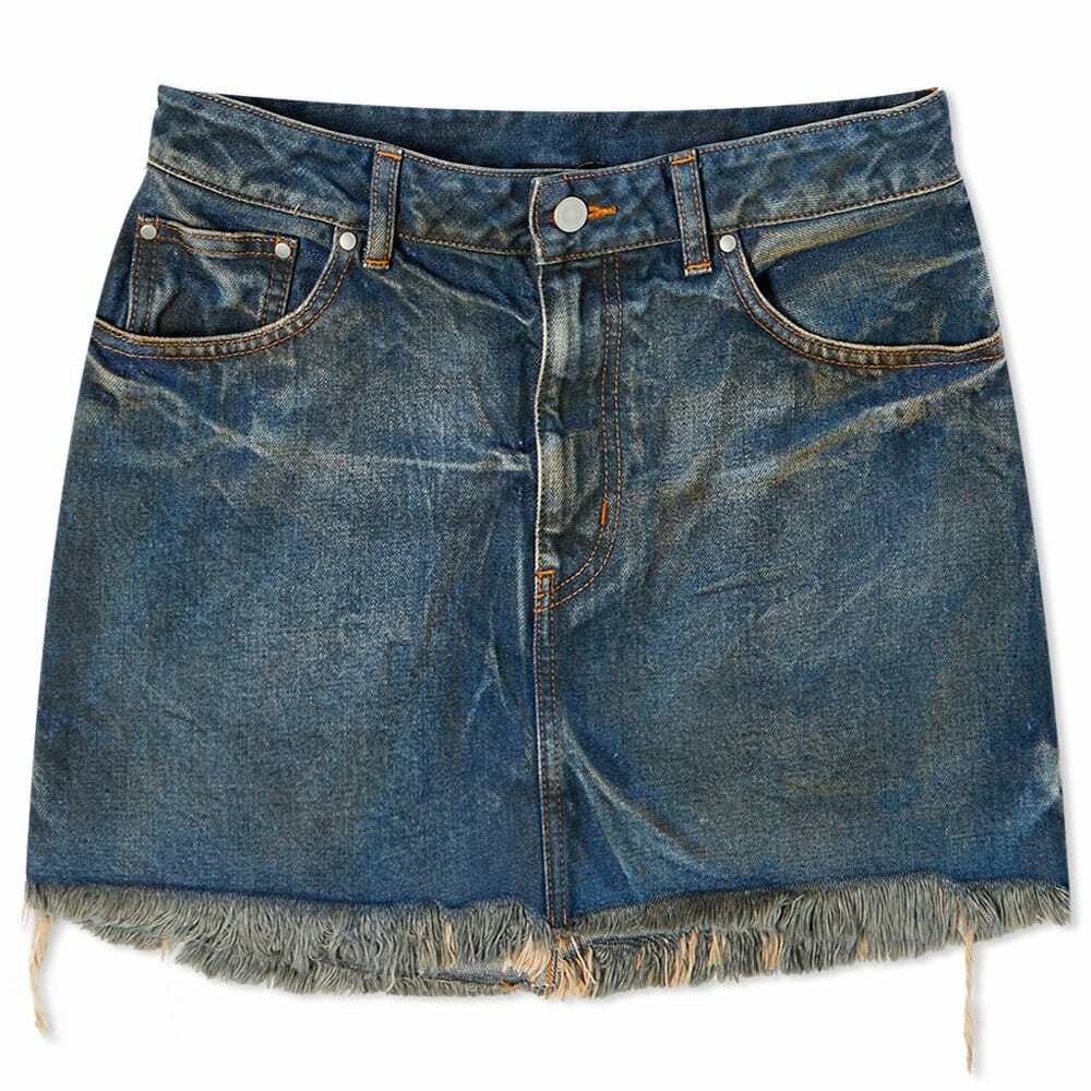 John Elliott Women's LowRise Mini Skirt in Dark Indigo John Elliott