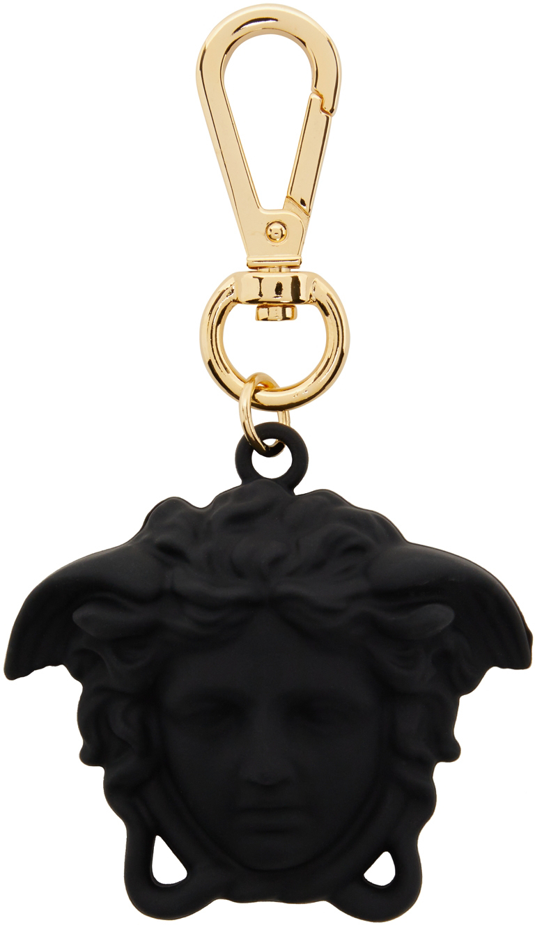 Versace Black 'La Medusa' Keychain Versace