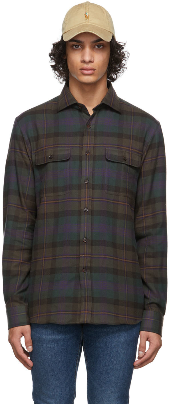 Photo: Ralph Lauren Purple Label Green & Purple Flannel Shirt