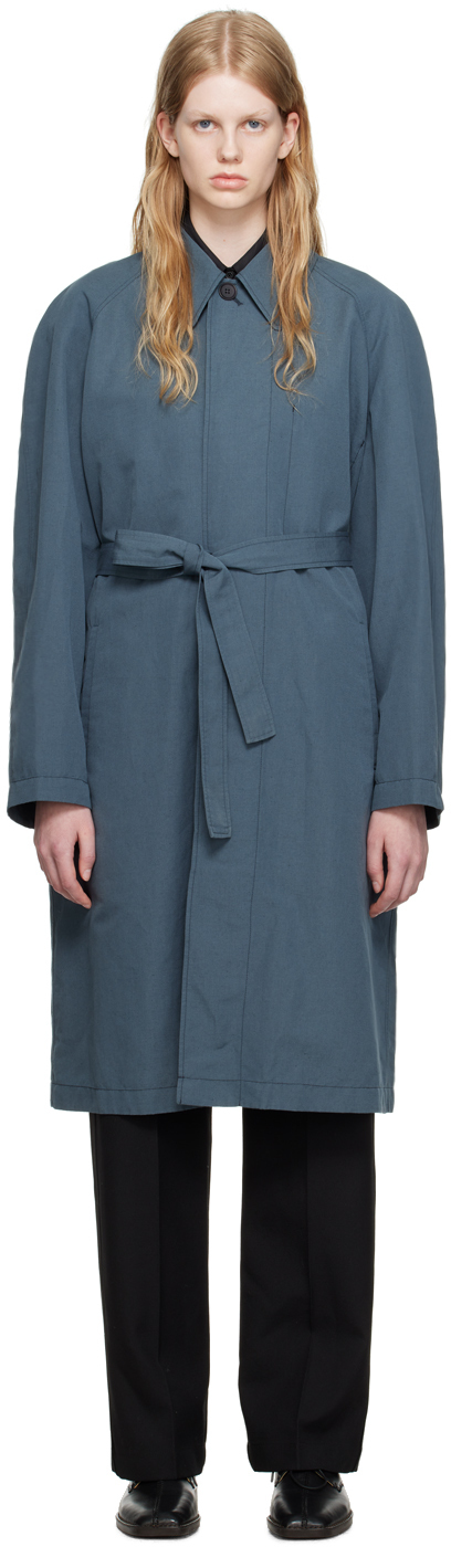 LEMAIRE Blue Belted Lightweight Coat Lemaire